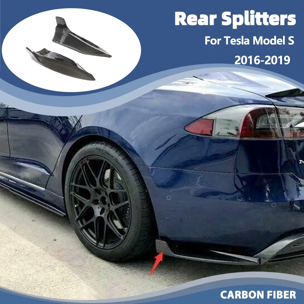 Carbon Fiber Car Rear Bumper Splitters for Tesla Model S 2016-2019 Real Carbon Rear Splitters Corner Winglets
Carbon Fiber Car Rear Bumper Splitters for Tesla Model S 2016-2019 Real Carbon Rear Splitters Corner Winglets