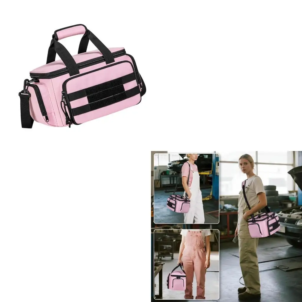 R9UF Large Capacity Women's Tool Hand Bag Sturdy Nylon Multiple Compartments Pink
R9UF Large Capacity Women's Tool Hand Bag Sturdy Nylon Multiple Compartments Pink