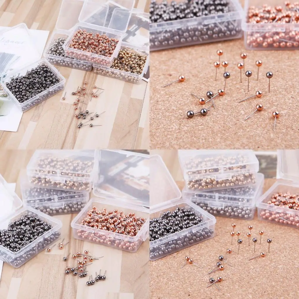 F42D 400pcs Round Plastic for Head Steel Point Push Pins Map Thumb Tacks Pin Office S
F42D 400pcs Round Plastic for Head Steel Point Push Pins Map Thumb Tacks Pin Office S