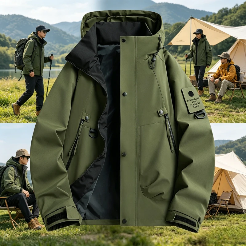 Outdoor Three-in-One Waterproof Hiking Jacket Men Women Breathable Windproof Windbreaker Coat Man Spring Autumn Trekking Jackets
Outdoor Three-in-One Waterproof Hiking Jacket Men Women Breathable Windproof Windbreaker Coat Man Spring Autumn Trekking Jackets