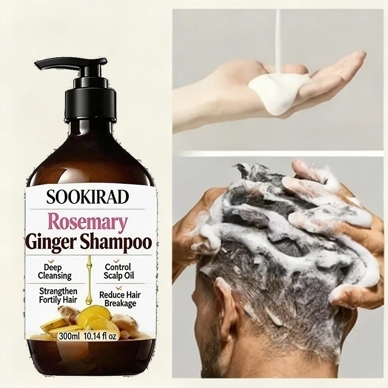 Natural Rosemary Ginger Shampoo, Strengthen Hair, Reduce Breakage, Scalp Care 300ml
Natural Rosemary Ginger Shampoo, Strengthen Hair, Reduce Breakage, Scalp Care 300ml