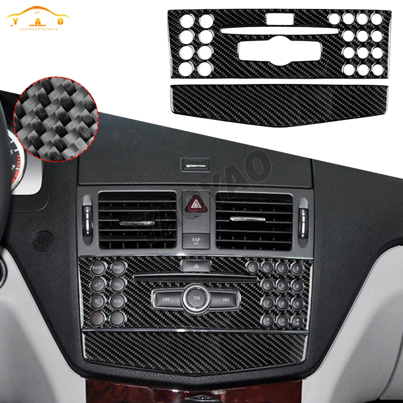Carbon Fiber Center Console CD Panel Sticker Trim Cover For Mercedes Benz C-Class W204 2007-2010 Car Interior Accessories
Carbon Fiber Center Console CD Panel Sticker Trim Cover For Mercedes Benz C-Class W204 2007-2010 Car Interior Accessories