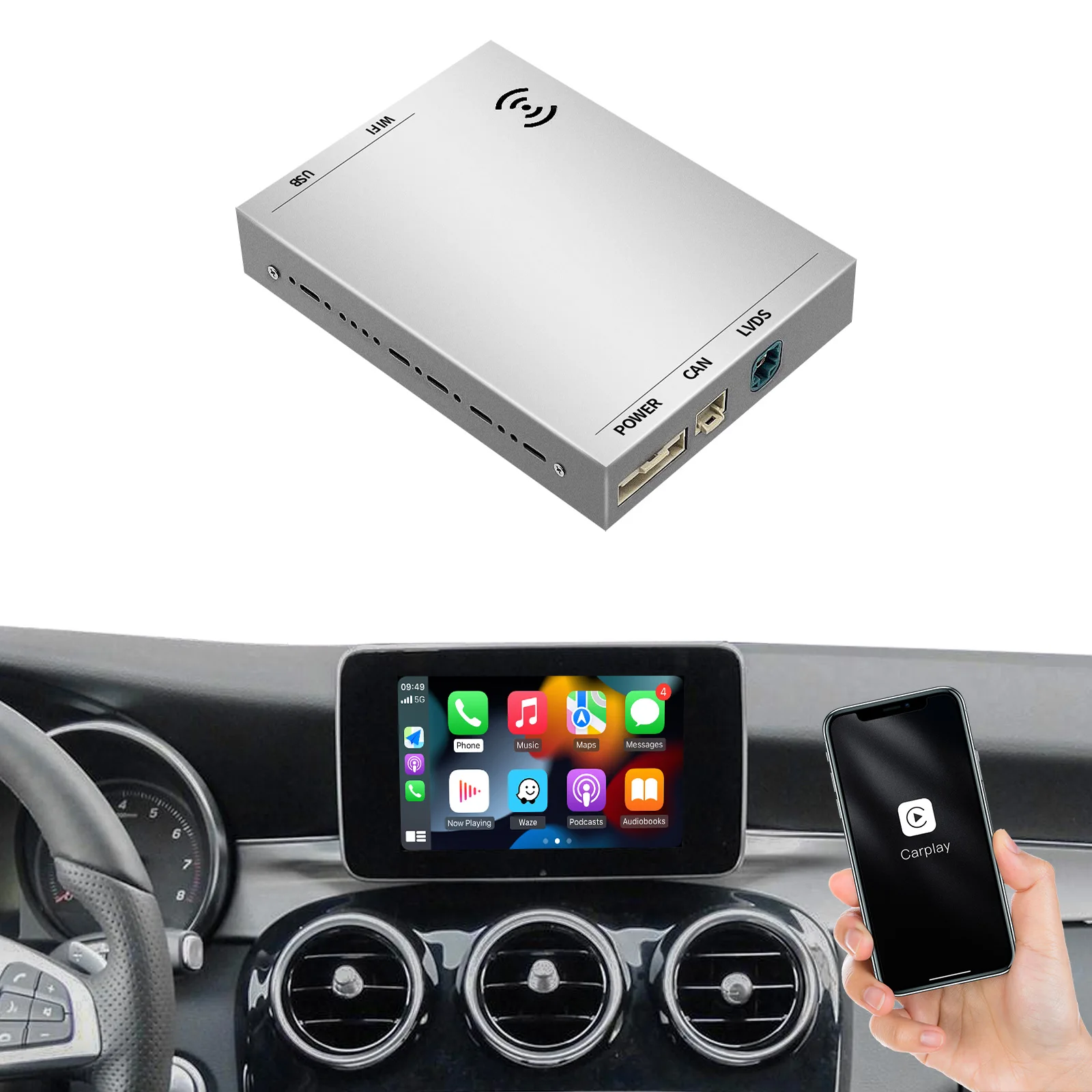 Autoabc Wireless Carplay Interface Box for Mercedes C Class W205 Glc X253 DVD Multimedia Android Auto Upgrade Car Radio 1 Year 
Autoabc Wireless Carplay Interface Box for Mercedes C Class W205 Glc X253 DVD Multimedia Android Auto Upgrade Car Radio 1 Year