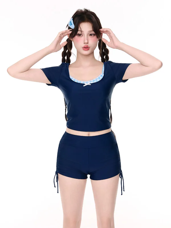 Alice Women's Two-Piece Swimsuit Slimming High-End Sporty Girl Conservative Student Hot Spring Swimming Suit Short Sleeve
Alice Women's Two-Piece Swimsuit Slimming High-End Sporty Girl Conservative Student Hot Spring Swimming Suit Short Sleeve