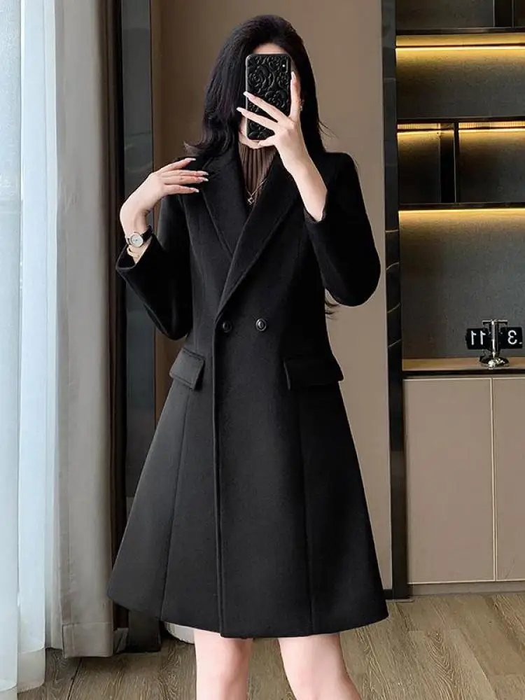 Autumn Winter Korean Fashion Versatile Woolen Blazer Jacket Women Solid Double Breasted Temperament Coat Office Lady Tops Trendy
Autumn Winter Korean Fashion Versatile Woolen Blazer Jacket Women Solid Double Breasted Temperament Coat Office Lady Tops Trendy