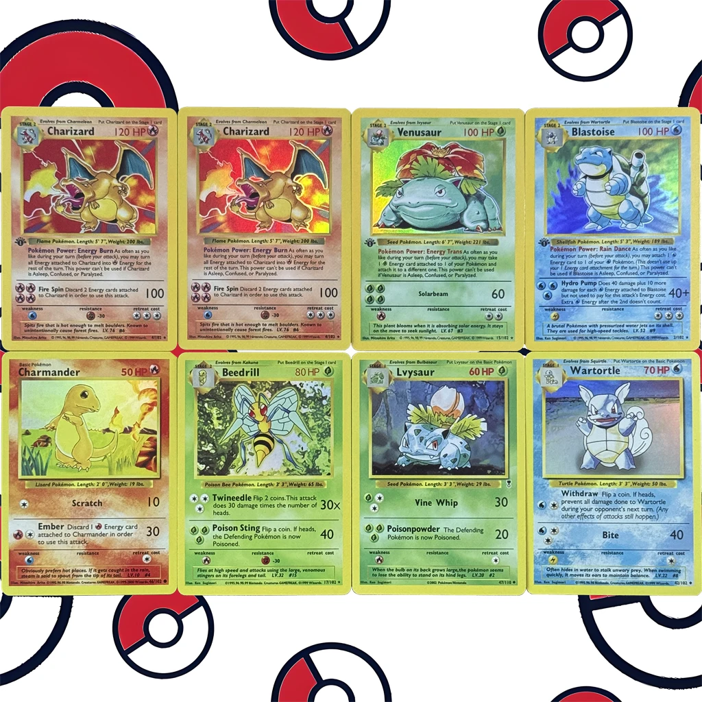 7 Diy Base Set Pokemon Card Self Made Charizard Venusaur Blastoise Beedrill Holographic Collection Card Showcase Anime Gifts
7 Diy Base Set Pokemon Card Self Made Charizard Venusaur Blastoise Beedrill Holographic Collection Card Showcase Anime Gifts