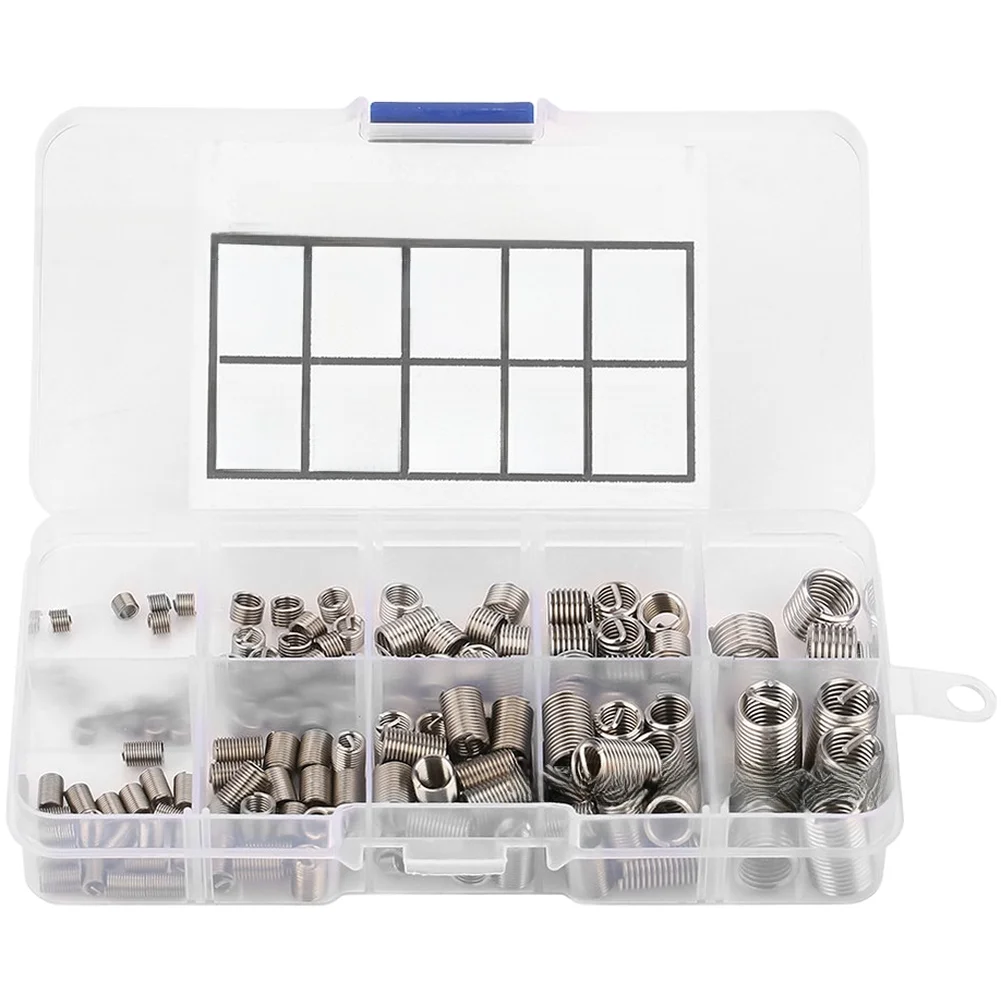 Wire Thread Repair Inserts Kit 150PCS 304 SS Bushings for Thread Restoration in Machinery and Mechanical Parts
Wire Thread Repair Inserts Kit 150PCS 304 SS Bushings for Thread Restoration in Machinery and Mechanical Parts