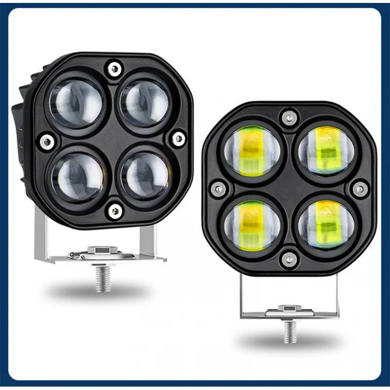Four-Leaf Clover Spotlight Yellow-White Light Lens 40W LED Work Light
Four-Leaf Clover Spotlight Yellow-White Light Lens 40W LED Work Light