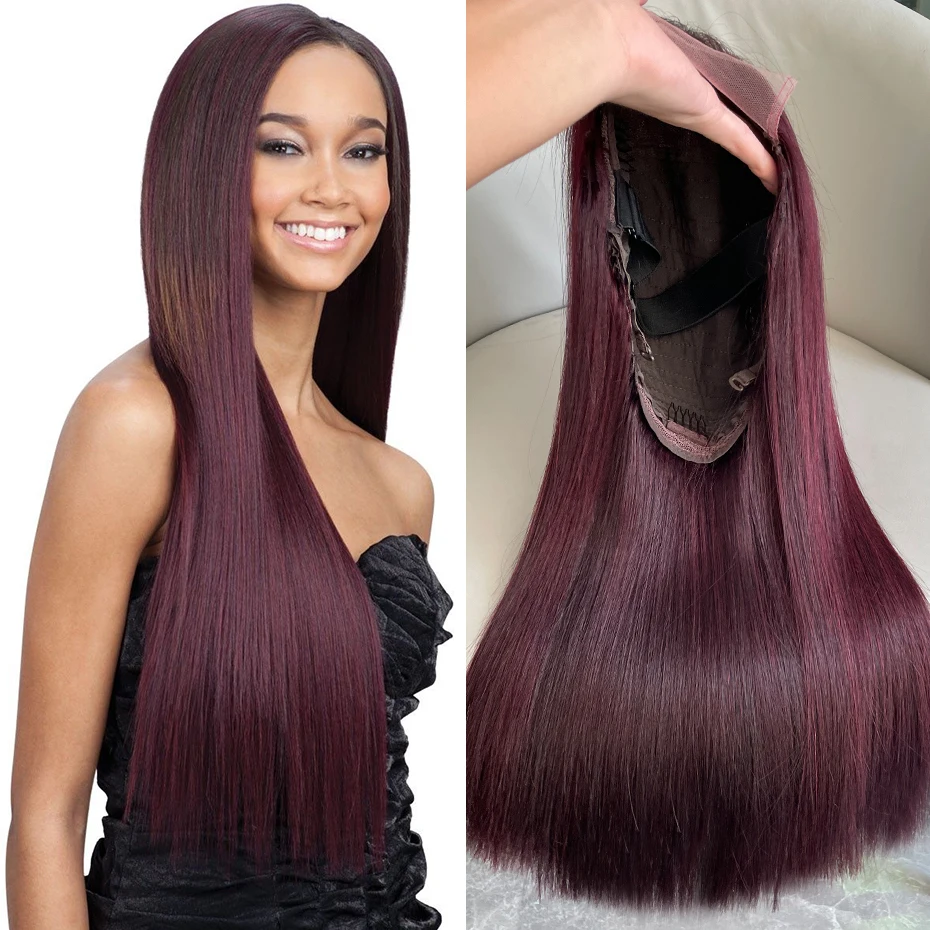 Wear and Go Glueless Wigs 100 Human Hair 5x5 2x6 99J Burgundy Straight 13x4 13x6 HD Transparent Lace Frontal Color Wig 20 22inch
Wear and Go Glueless Wigs 100 Human Hair 5x5 2x6 99J Burgundy Straight 13x4 13x6 HD Transparent Lace Frontal Color Wig 20 22inch