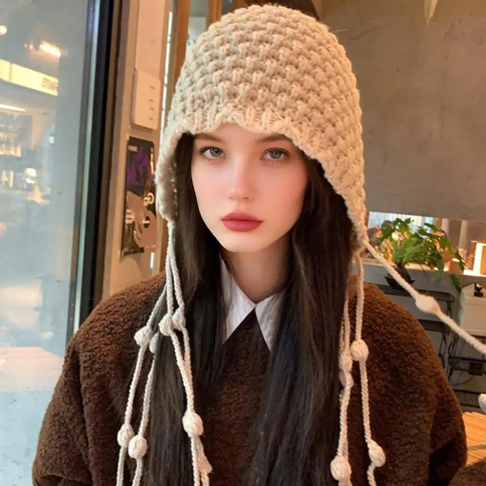 Women Crochet Slouchy Skull Cap with Tassel Handwoven Textured Knit Hat Ethnic Style Fringed Hat Trendy Knitted Winter Cap
Women Crochet Slouchy Skull Cap with Tassel Handwoven Textured Knit Hat Ethnic Style Fringed Hat Trendy Knitted Winter Cap