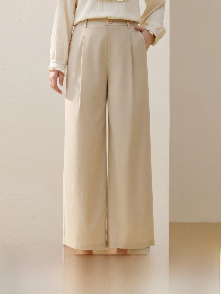 High Waist Wide Leg Pants Draped Loose Fit Spring Collection Elegant Simple Style for plus Size Women by Xianlixiu
High Waist Wide Leg Pants Draped Loose Fit Spring Collection Elegant Simple Style for plus Size Women by Xianlixiu