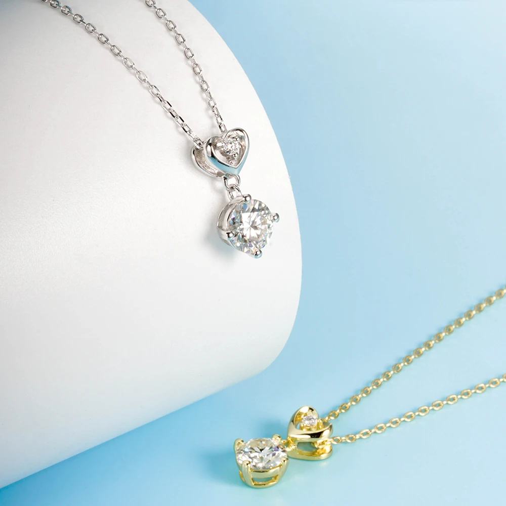 1CT Round Cut Moissanite Diamond Pendant Necklace D Color GRA Certified 925 Silver Plated 18k Gold Jewelry for Women Gifts
1CT Round Cut Moissanite Diamond Pendant Necklace D Color GRA Certified 925 Silver Plated 18k Gold Jewelry for Women Gifts