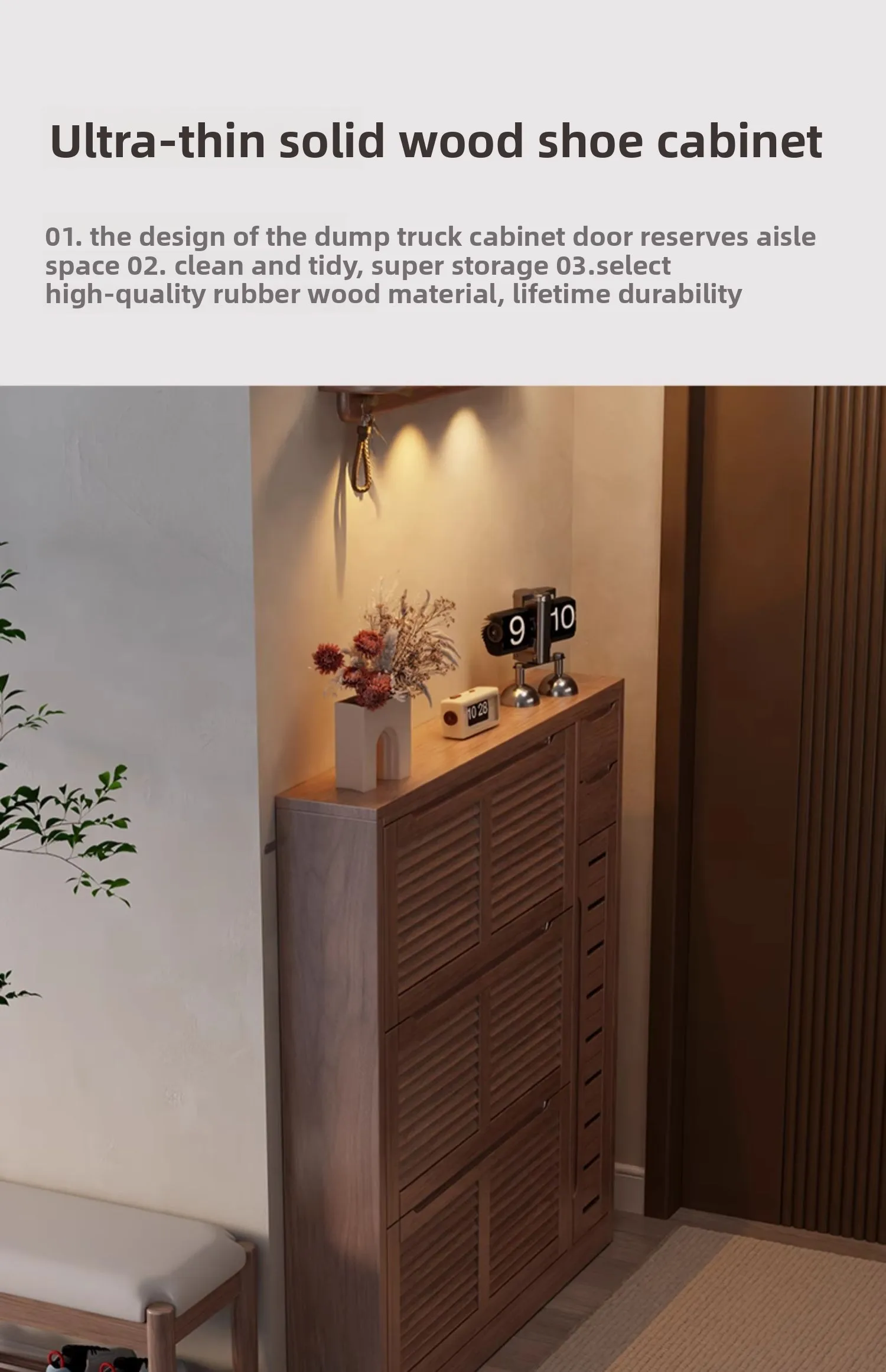 ZZ ultra-thin solid wood home door indoor tipping bucket shoe cabinet, new popular home entrance cabinet integrated
ZZ ultra-thin solid wood home door indoor tipping bucket shoe cabinet, new popular home entrance cabinet integrated