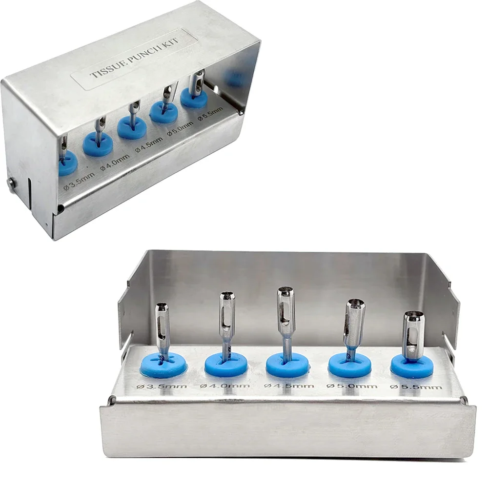 5Pcs Dental Implant Tissue Punch Gingival Ring Cutter Dental Stainless Steel Tissue Punch Surgical Instrument Material
5Pcs Dental Implant Tissue Punch Gingival Ring Cutter Dental Stainless Steel Tissue Punch Surgical Instrument Material