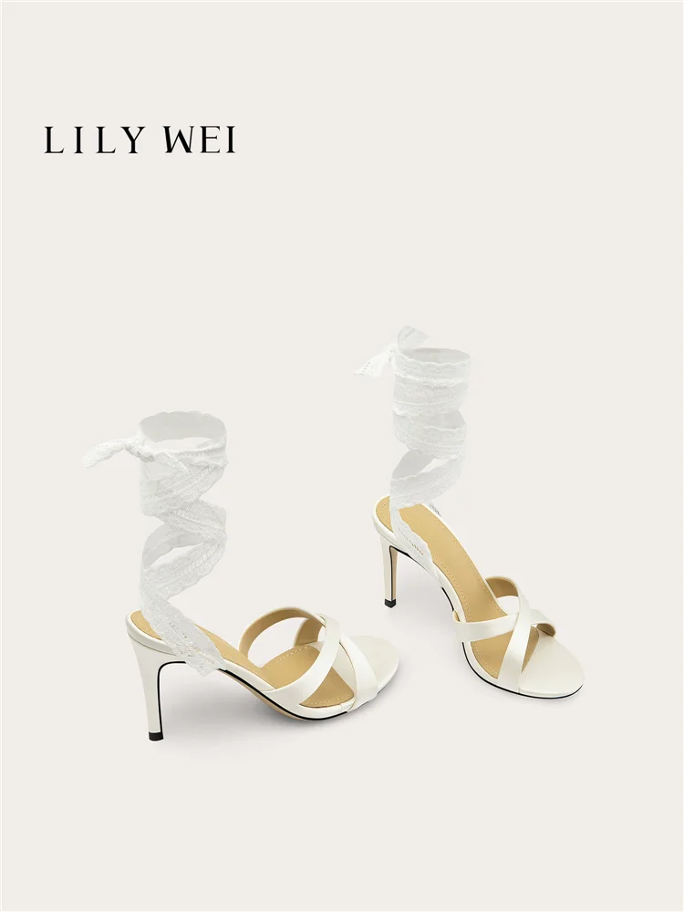 Summer New Ivory White Lei Silk Satin Cross Tie Wedding Shoes Banquet Dress Large Size Small Size Stiletto Sandals for Women
Summer New Ivory White Lei Silk Satin Cross Tie Wedding Shoes Banquet Dress Large Size Small Size Stiletto Sandals for Women