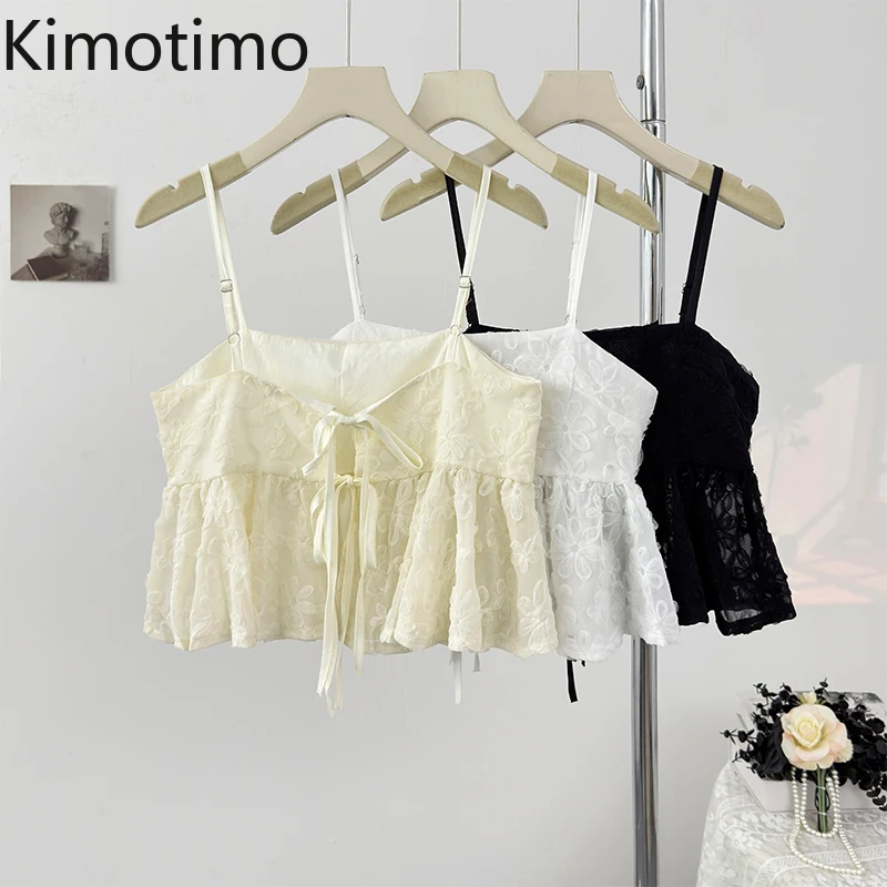 Kimotimo Japanese Sweet Lace Splicing 3D Flower Camisole Vest Women Summer Bow Tie Bandage Backless Crop Tops Solid Y2k Tanks
Kimotimo Japanese Sweet Lace Splicing 3D Flower Camisole Vest Women Summer Bow Tie Bandage Backless Crop Tops Solid Y2k Tanks