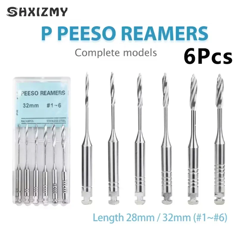 6pcs/box Dental Peeso Reamer 28/32mm Dental Fiber Drill Engine Endodontics Files Largo Refills Dentist Materials
6pcs/box Dental Peeso Reamer 28/32mm Dental Fiber Drill Engine Endodontics Files Largo Refills Dentist Materials