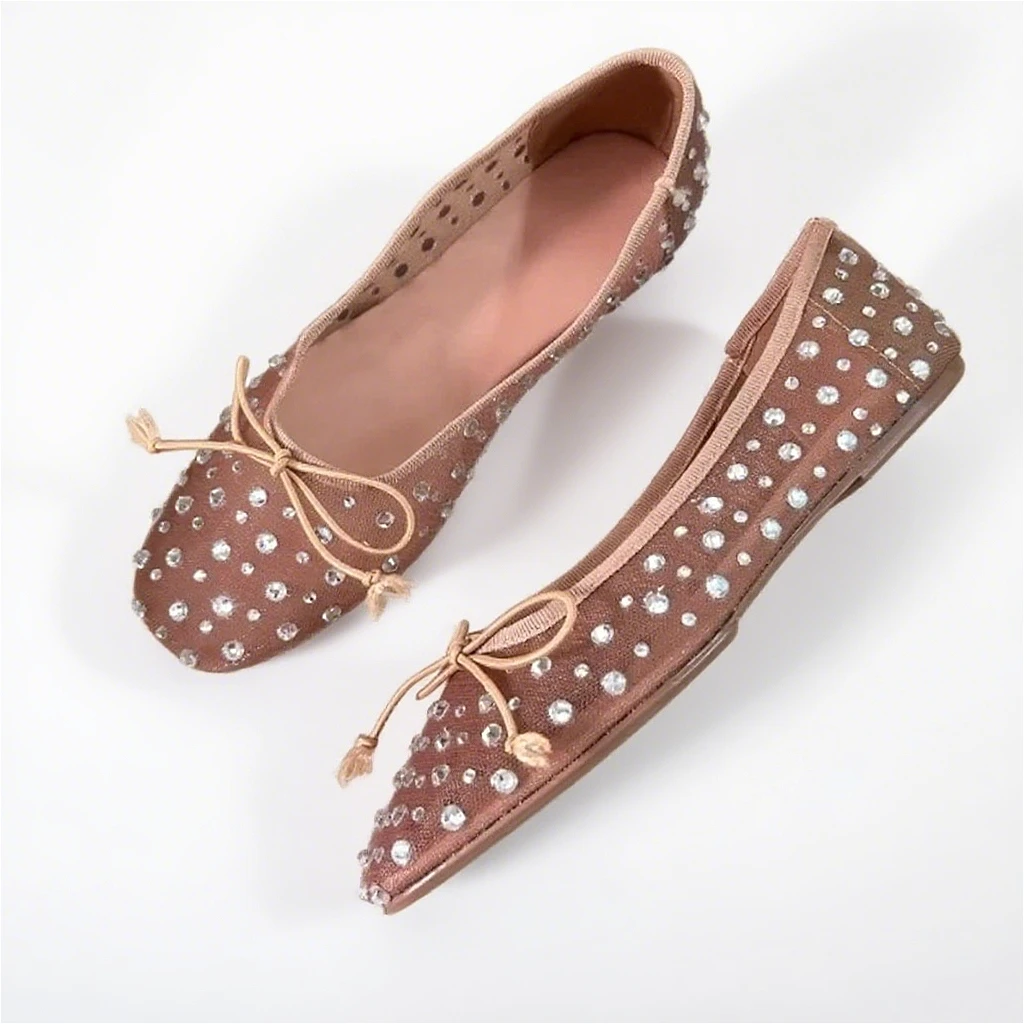 Summer Breathable Mesh Women Ballet Flats Bling Diamond Bow Decoration Soft Sole Brand Designer Leisure Ladies Mary Jane Shoes
Summer Breathable Mesh Women Ballet Flats Bling Diamond Bow Decoration Soft Sole Brand Designer Leisure Ladies Mary Jane Shoes