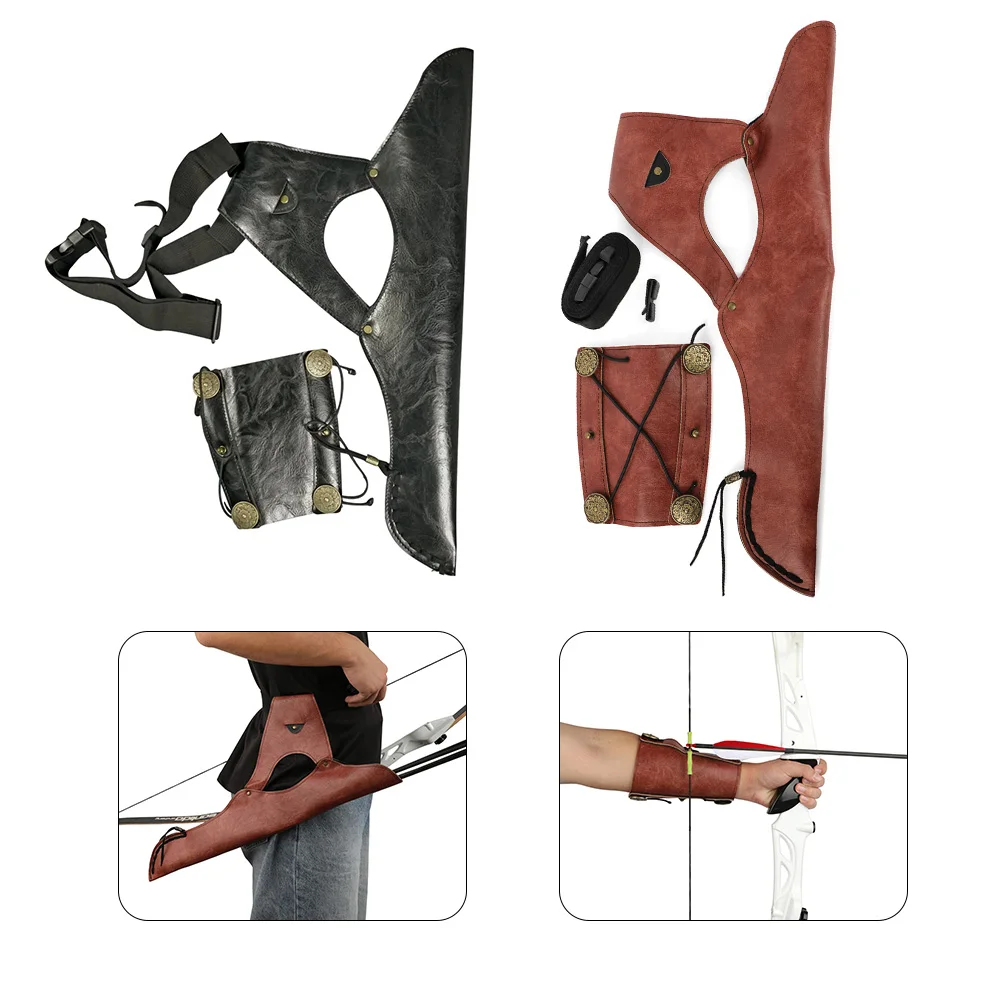Archery Arm Guard PU Material Quiver Longbow Recurve Traditional Bow Shooting Hunting Arrow Bag Armguard Adjustable Belt LH/RH
Archery Arm Guard PU Material Quiver Longbow Recurve Traditional Bow Shooting Hunting Arrow Bag Armguard Adjustable Belt LH/RH