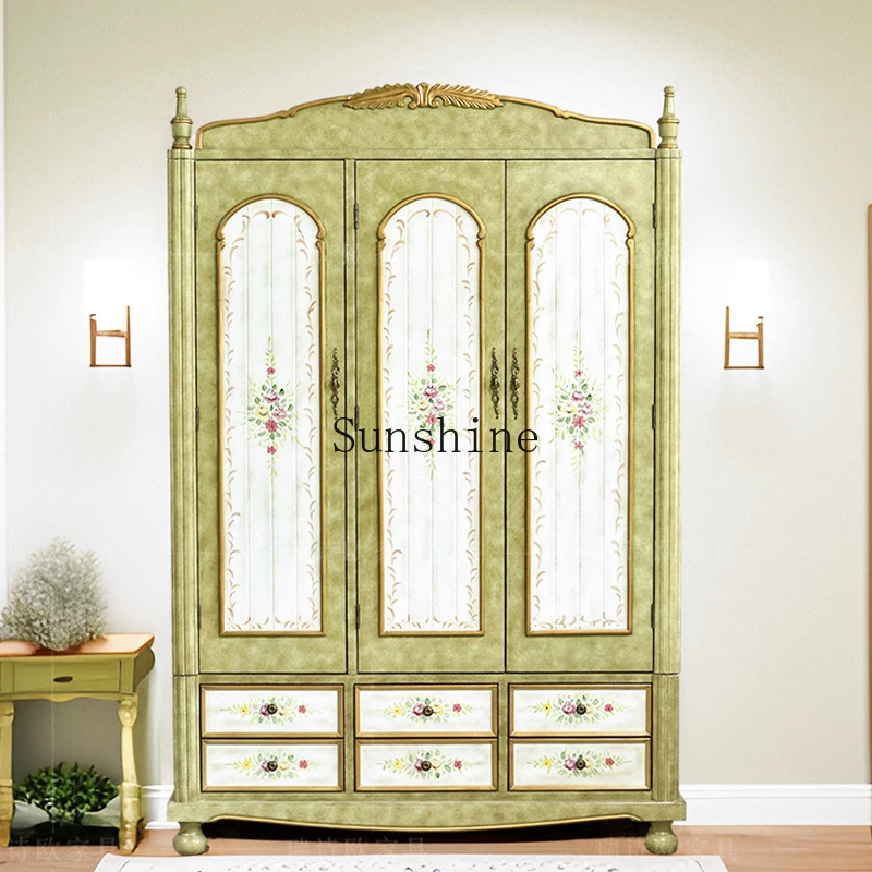 Vintage Mediterranean American Country Solid Wood Painted Lockers Bedroom Home Wardrobe
Vintage Mediterranean American Country Solid Wood Painted Lockers Bedroom Home Wardrobe
