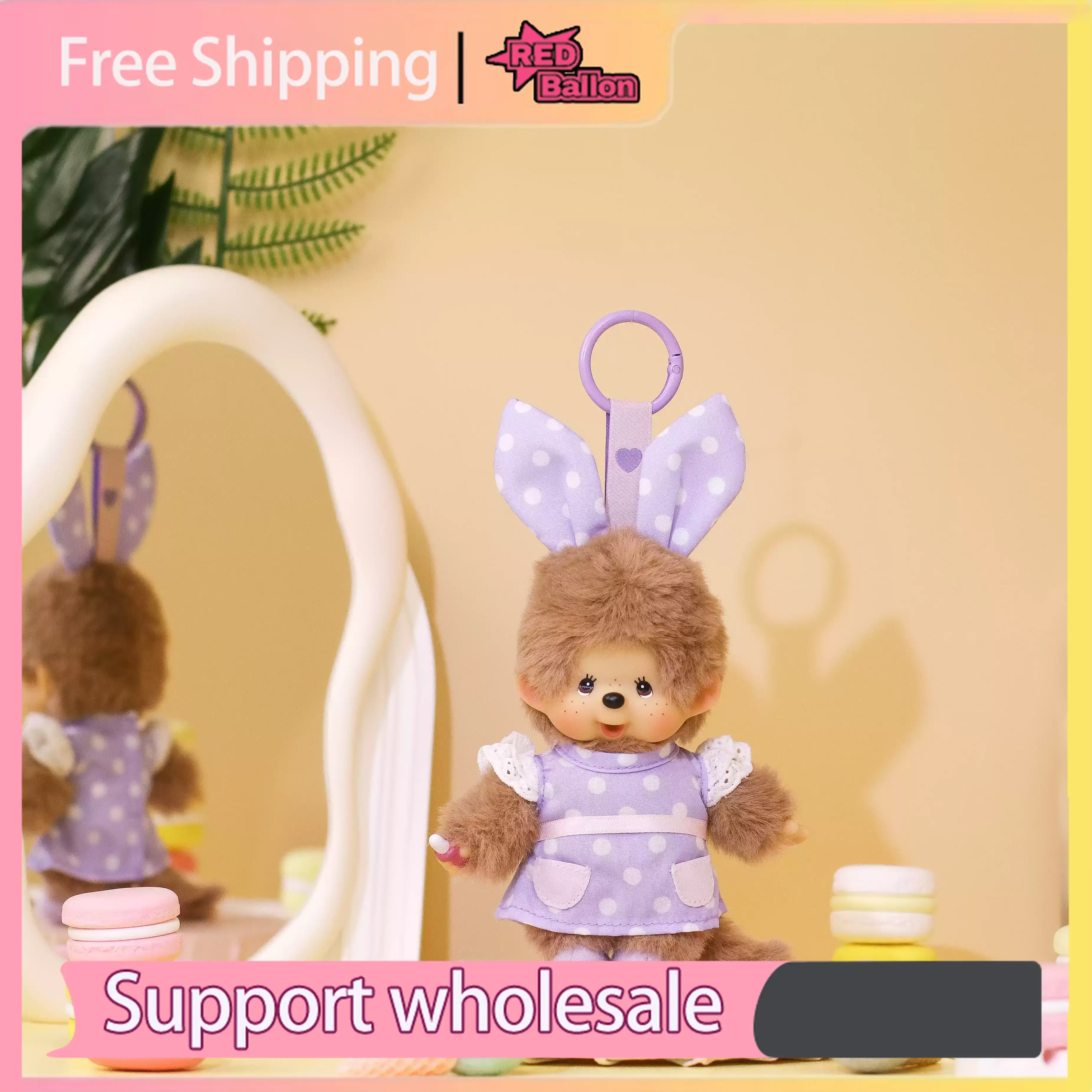 Monchhichi Cute Polka Dot Candy Color Rabbit Ear Candy Moon Boy Plush & Vinyl Doll Bag Charm, Kawaii Keychain Pendant
Monchhichi Cute Polka Dot Candy Color Rabbit Ear Candy Moon Boy Plush & Vinyl Doll Bag Charm, Kawaii Keychain Pendant