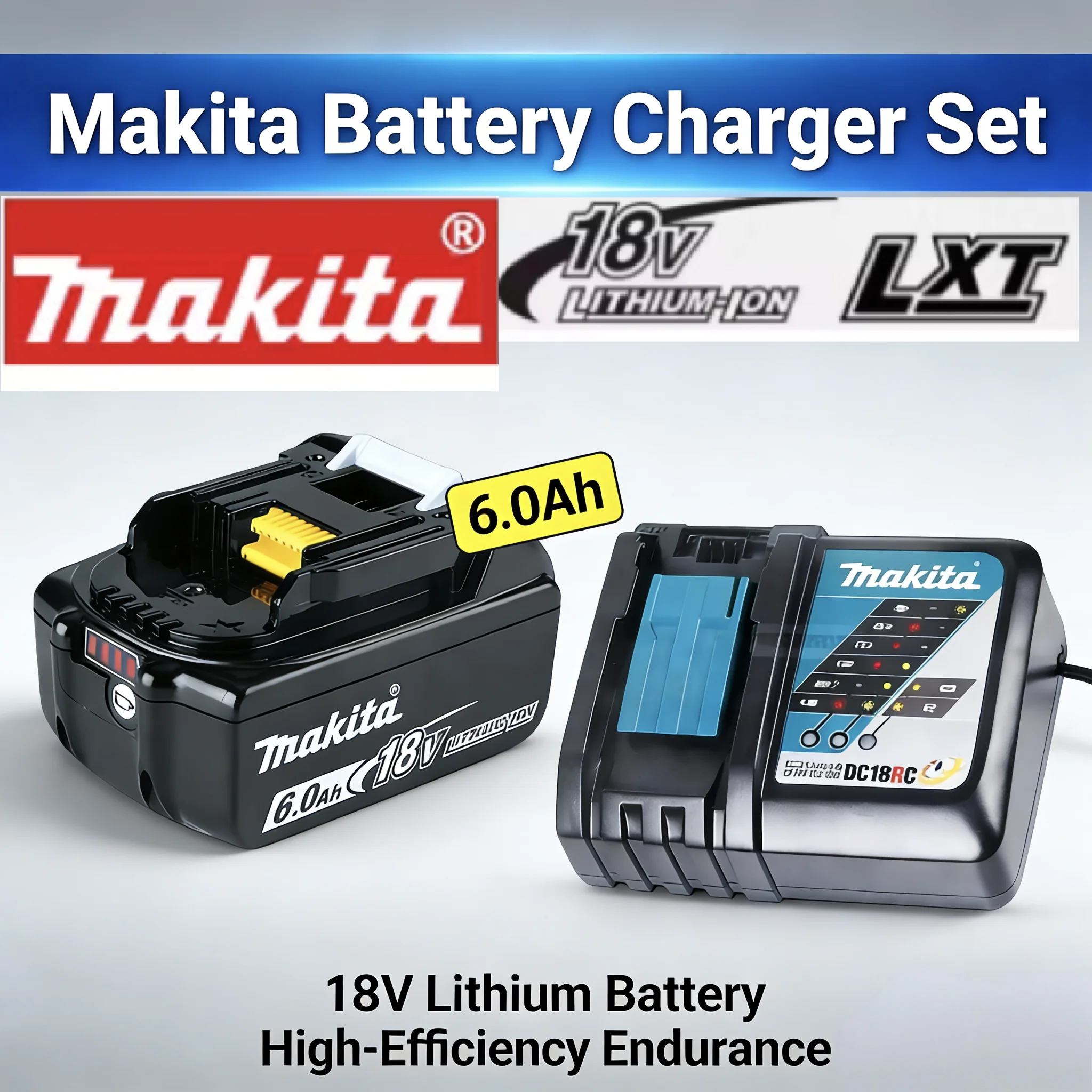 100% Original For Makita 18V Battery 3/5/6Ah Lithium-Ion Rechargeable Power Tool Replacement Battery BL1860 BL1830 BL1850BL1860B
100% Original For Makita 18V Battery 3/5/6Ah Lithium-Ion Rechargeable Power Tool Replacement Battery BL1860 BL1830 BL1850BL1860B