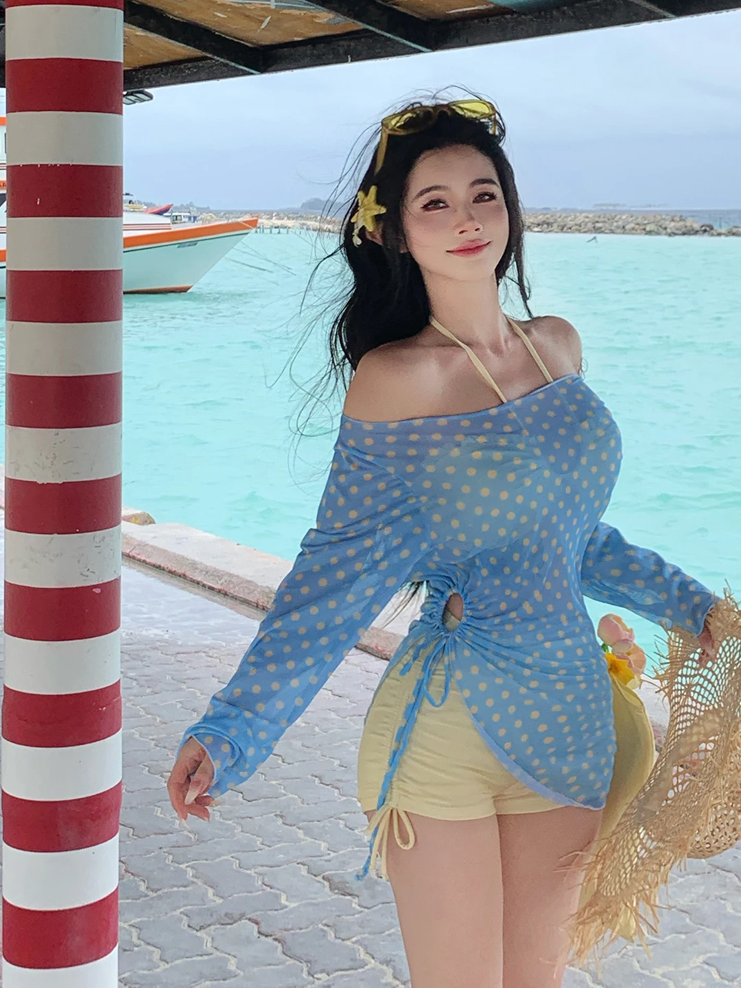Women's Polka Dot Three-Piece Swimsuit Pure Desire plus Size Sexy Bikini Beach Vacation Hot Spring Soaking Fashionable Swimwear
Women's Polka Dot Three-Piece Swimsuit Pure Desire plus Size Sexy Bikini Beach Vacation Hot Spring Soaking Fashionable Swimwear