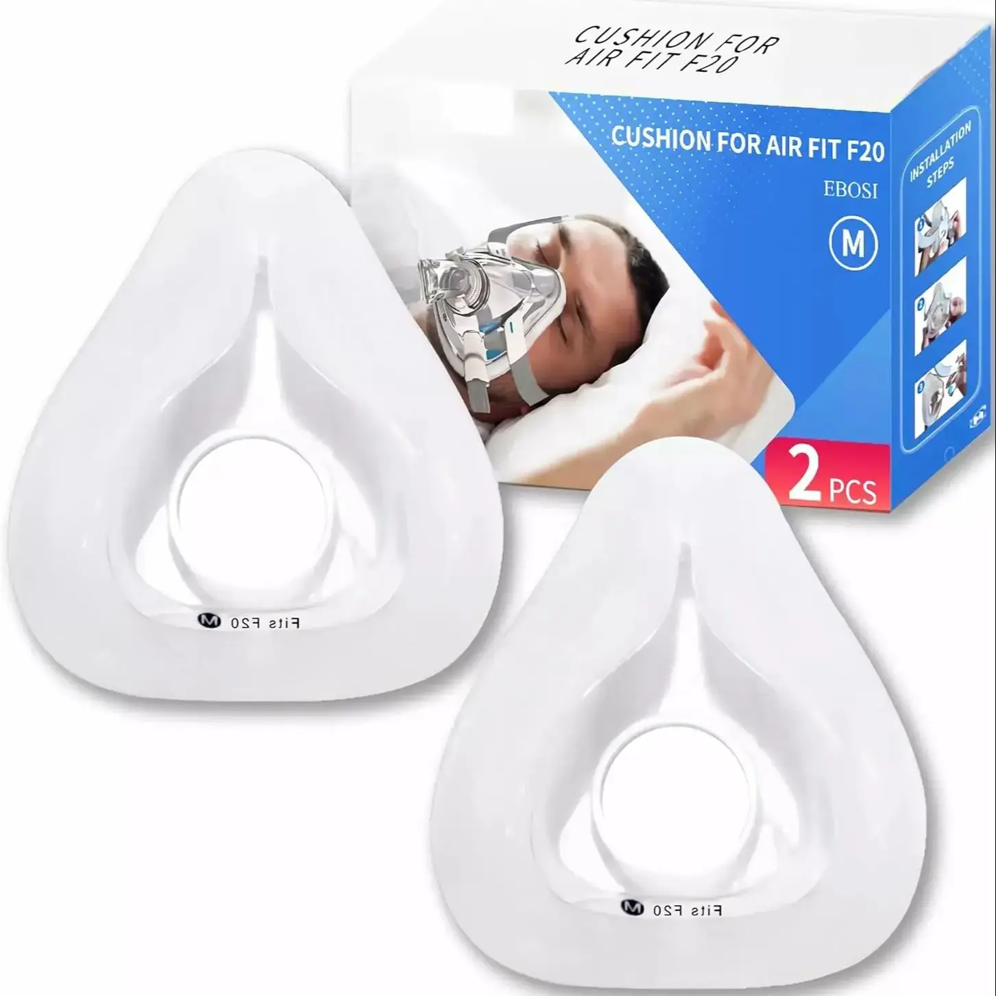 2 упаковки M # Сменная подушка для полнолицевой маски CPAP среднего размера для ResMed AirFit F20 - мягкая, удобная носовая подушка, аксессуар для CPAP
2 упаковки M # Сменная подушка для полнолицевой маски CPAP среднего размера для ResMed AirFit F20 - мягкая, удобная носовая подушка, аксессуар для CPAP