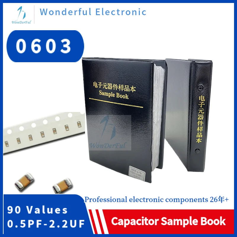 Capacitors Kit SMD 0603 Capacitor Sample BooK 0201 0402 0805 1206 Chip Assortment Pack 80/90/92values 25 50 pcs
Capacitors Kit SMD 0603 Capacitor Sample BooK 0201 0402 0805 1206 Chip Assortment Pack 80/90/92values 25 50 pcs