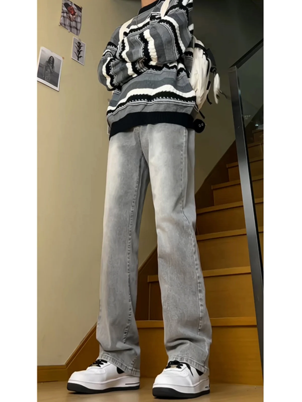 Men's Fce Lined Thiened Denim Jeans Spring Autumn High Street Loose Wide Leg Straight Tube Pants American Sle Jeans
Men's Fce Lined Thiened Denim Jeans Spring Autumn High Street Loose Wide Leg Straight Tube Pants American Sle Jeans