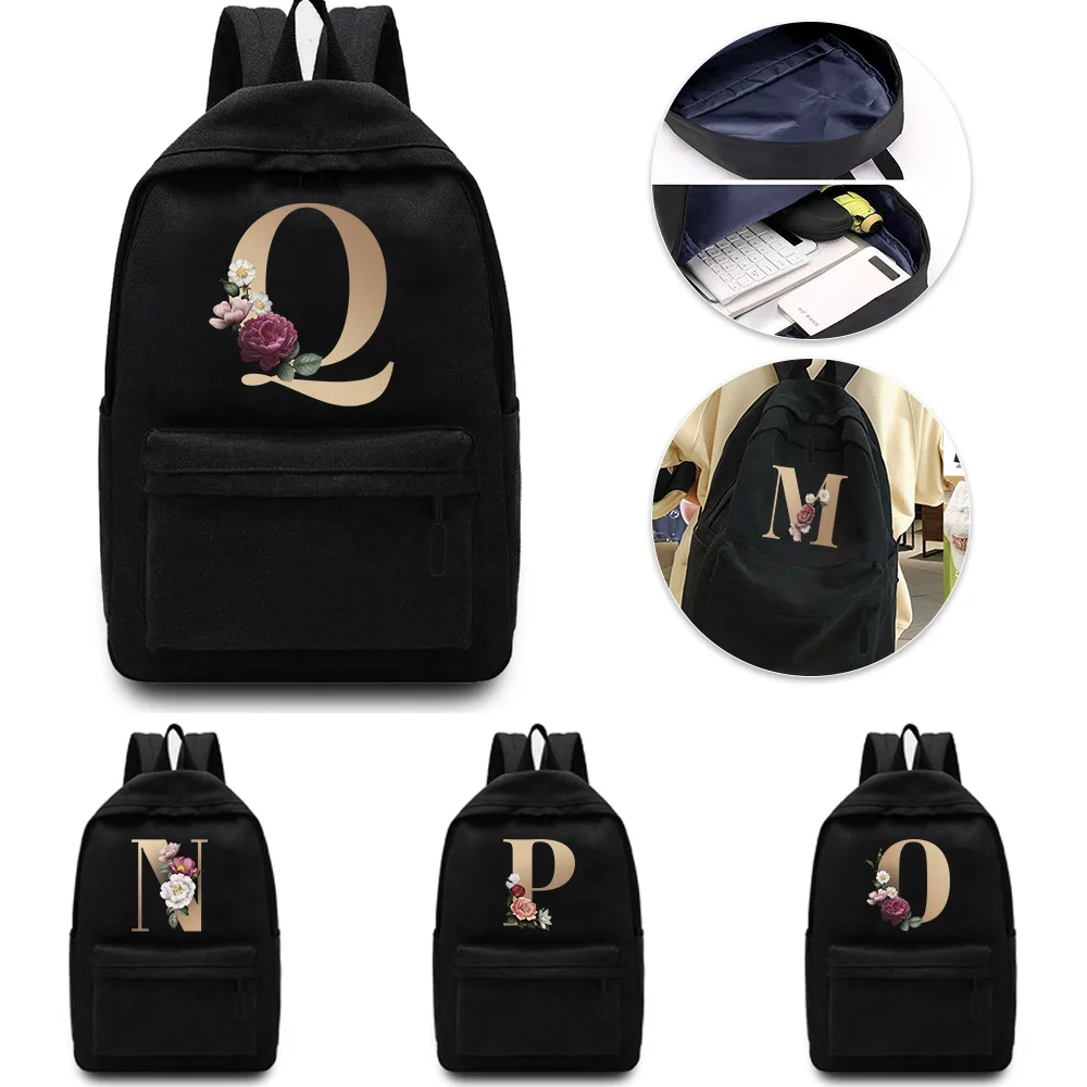 Gold Letter Printed Leisure Backpack Laptop Backpack Fashion Simple Unisex Multifunctional Sports Bag.
Gold Letter Printed Leisure Backpack Laptop Backpack Fashion Simple Unisex Multifunctional Sports Bag.