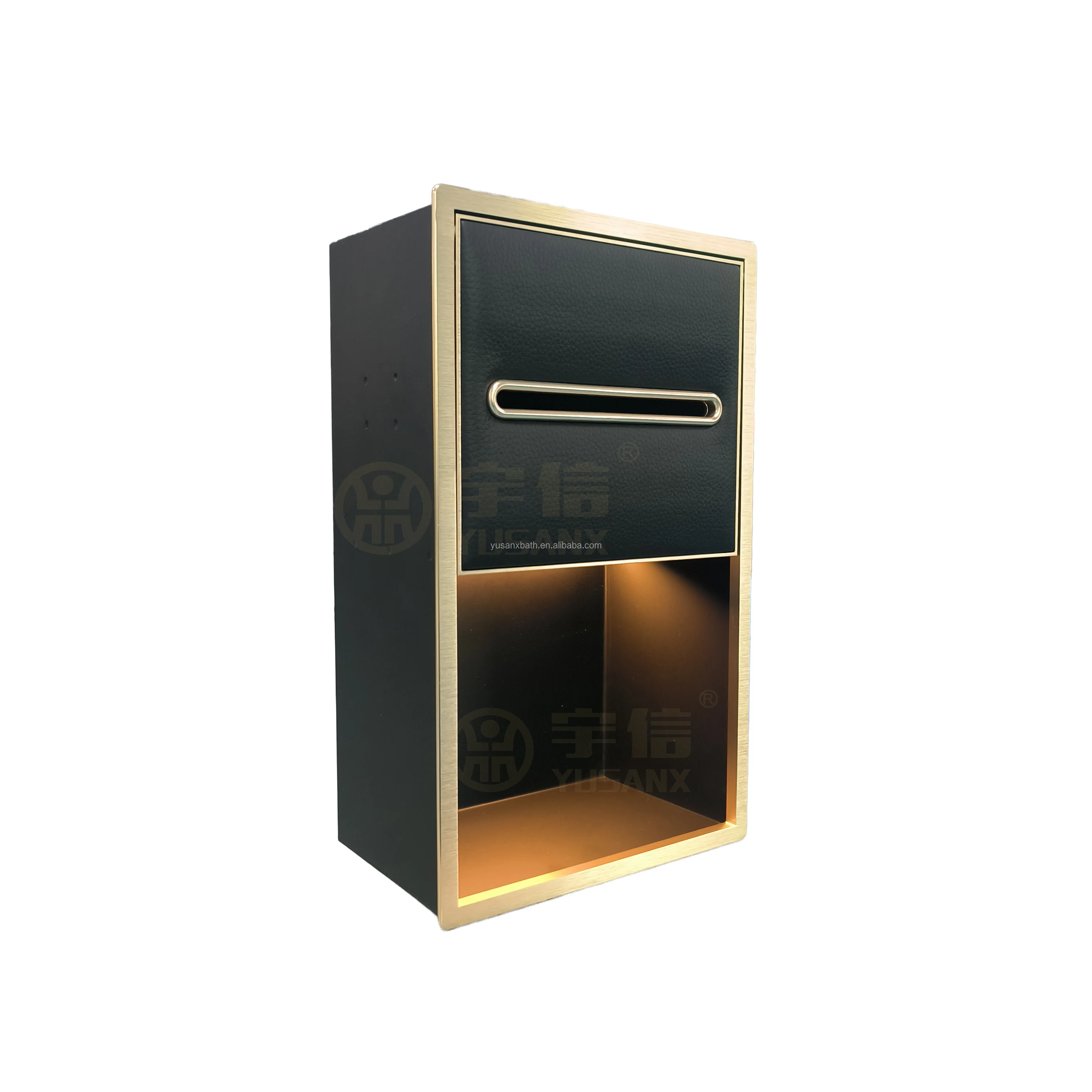 304 Stainless Steel Leather Aluminum Alloy Wall Mounted Tissue Box With LED Light Toilet Paper Paper Towel Niche Bathroom
304 Stainless Steel Leather Aluminum Alloy Wall Mounted Tissue Box With LED Light Toilet Paper Paper Towel Niche Bathroom
