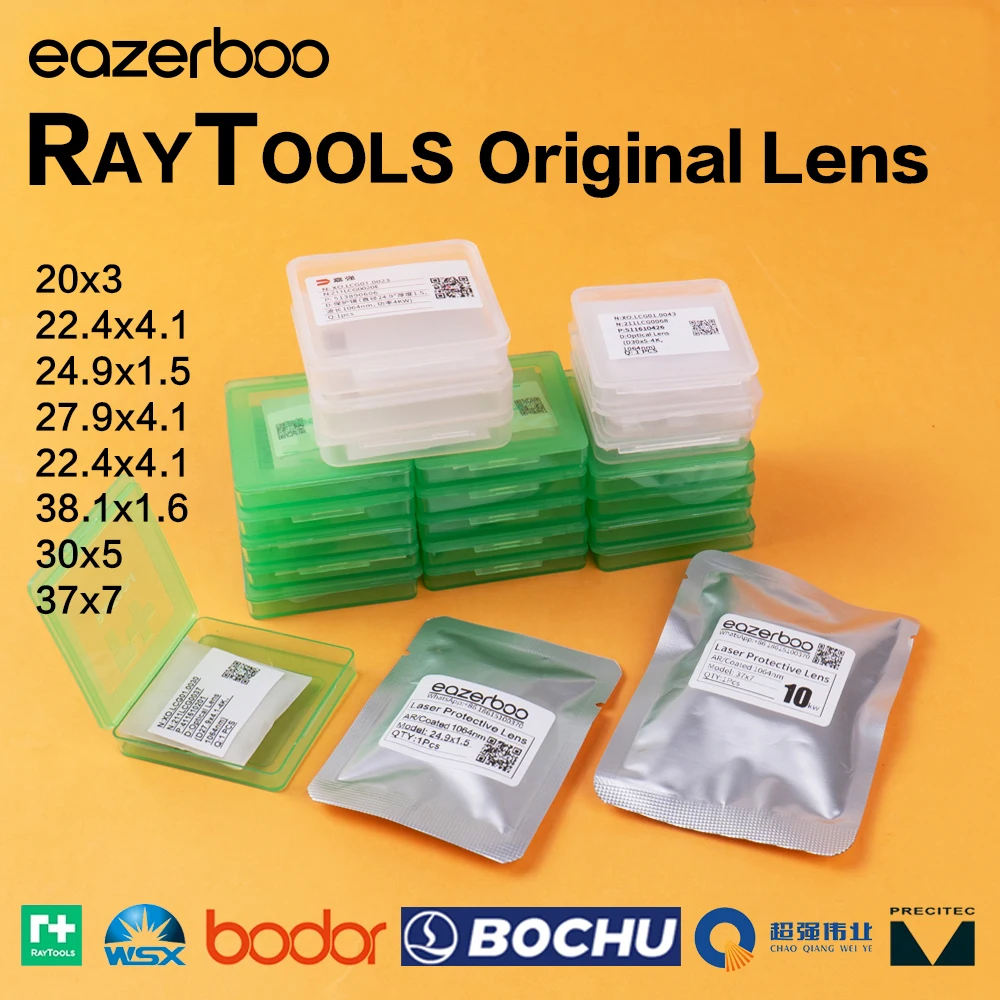 Raytools Original Laser Optical Protective Lens 30x5 27.9x4.1 4kw 37x7 15kw 20x2 24.9x1.5 18x2 For Fiber Laser Machine Lens
Raytools Original Laser Optical Protective Lens 30x5 27.9x4.1 4kw 37x7 15kw 20x2 24.9x1.5 18x2 For Fiber Laser Machine Lens