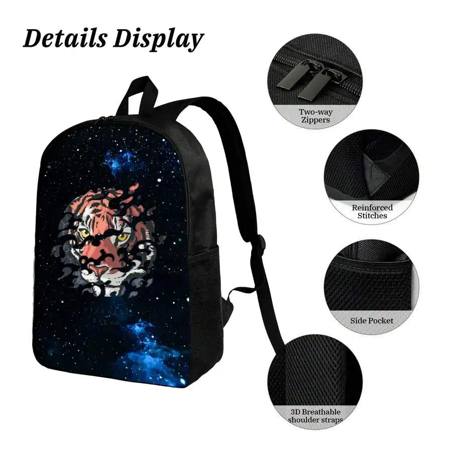 Cosmic Tiger Print Backpack Large Capacity Travel Computer Bag For Adults
Cosmic Tiger Print Backpack Large Capacity Travel Computer Bag For Adults