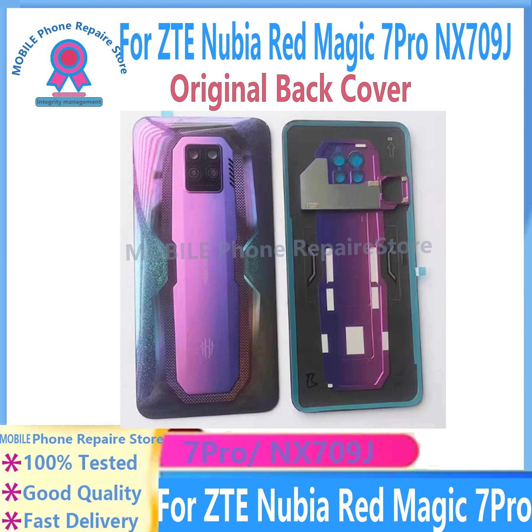 For ZTE Nubia Red Magic 7Pro NX709J Battery Back Cover OEM Replacement Housing with Frame
For ZTE Nubia Red Magic 7Pro NX709J Battery Back Cover OEM Replacement Housing with Frame