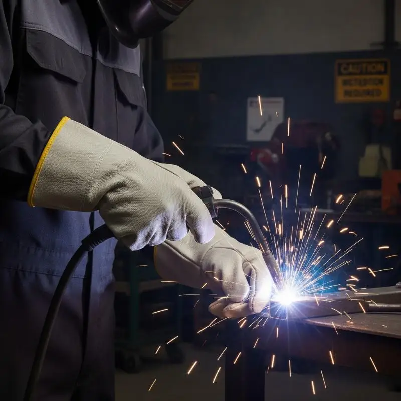 Welding Gloves 1 Pair Premium Top Grain Cowhide Cut Resistant Spark Proof for Heavy Duty Industrial Repair Work
Welding Gloves 1 Pair Premium Top Grain Cowhide Cut Resistant Spark Proof for Heavy Duty Industrial Repair Work