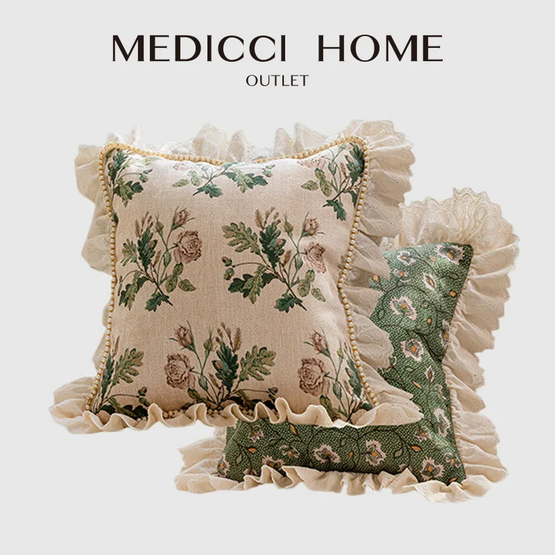 Medicci Home Victorian Style Flowery Rose Throw Pillow Cover British Garden Ruffled Pillowcase Retro Cushion Case For Villa Dorm
Medicci Home Victorian Style Flowery Rose Throw Pillow Cover British Garden Ruffled Pillowcase Retro Cushion Case For Villa Dorm
