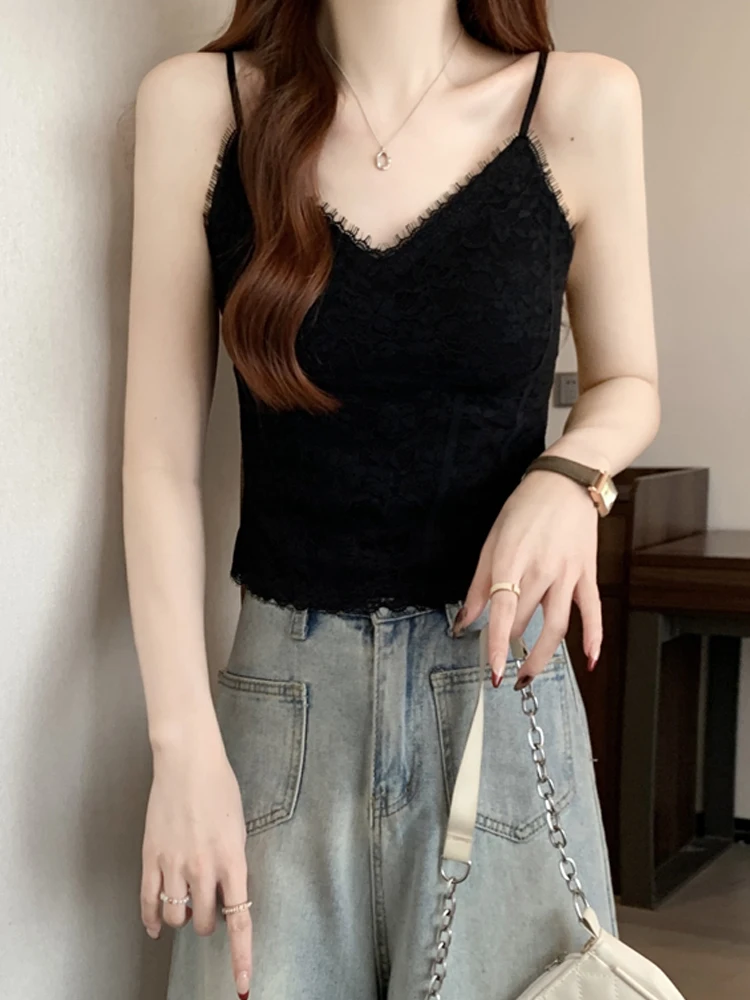 Bla Lace Strap Inteated Vest Women's Base Layer Tank Top Spring Summer New Sle Bal Fibone Pad Underwear
Bla Lace Strap Inteated Vest Women's Base Layer Tank Top Spring Summer New Sle Bal Fibone Pad Underwear