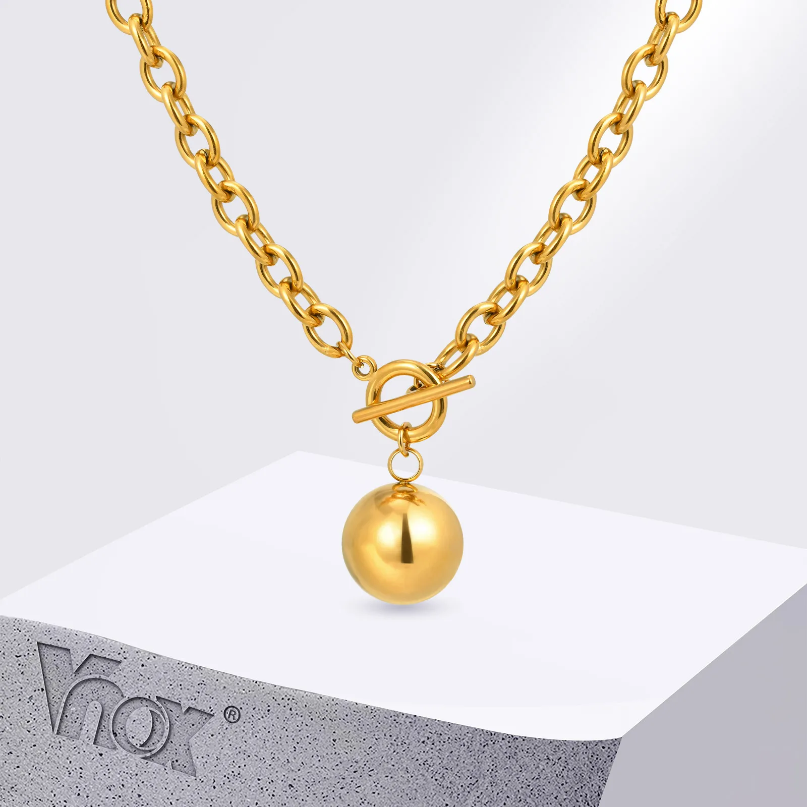 Vnox Ball Pendant Cuban Necklaces For Women,Stainless Steel Link Chain Collars Necklaces,Elegant Jewelry Girls Neck Gifts
Vnox Ball Pendant Cuban Necklaces For Women,Stainless Steel Link Chain Collars Necklaces,Elegant Jewelry Girls Neck Gifts