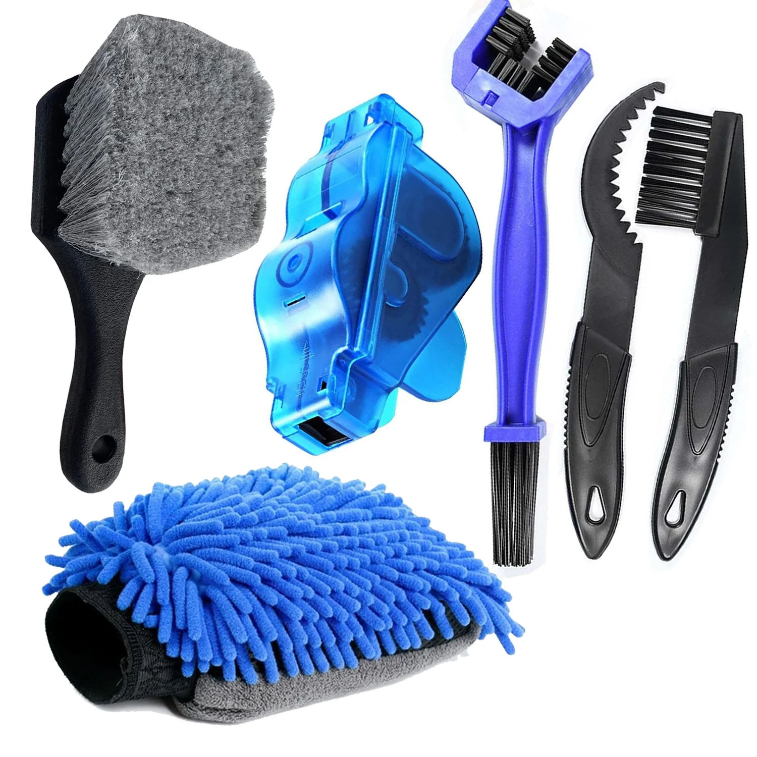 Bike Chain Cleaner 10 Pcs, Bicycle Clean Brush Bicycle Scrubber Chain Clean Tool Multi-Purpose for Mountain Bikes All Bike
Bike Chain Cleaner 10 Pcs, Bicycle Clean Brush Bicycle Scrubber Chain Clean Tool Multi-Purpose for Mountain Bikes All Bike