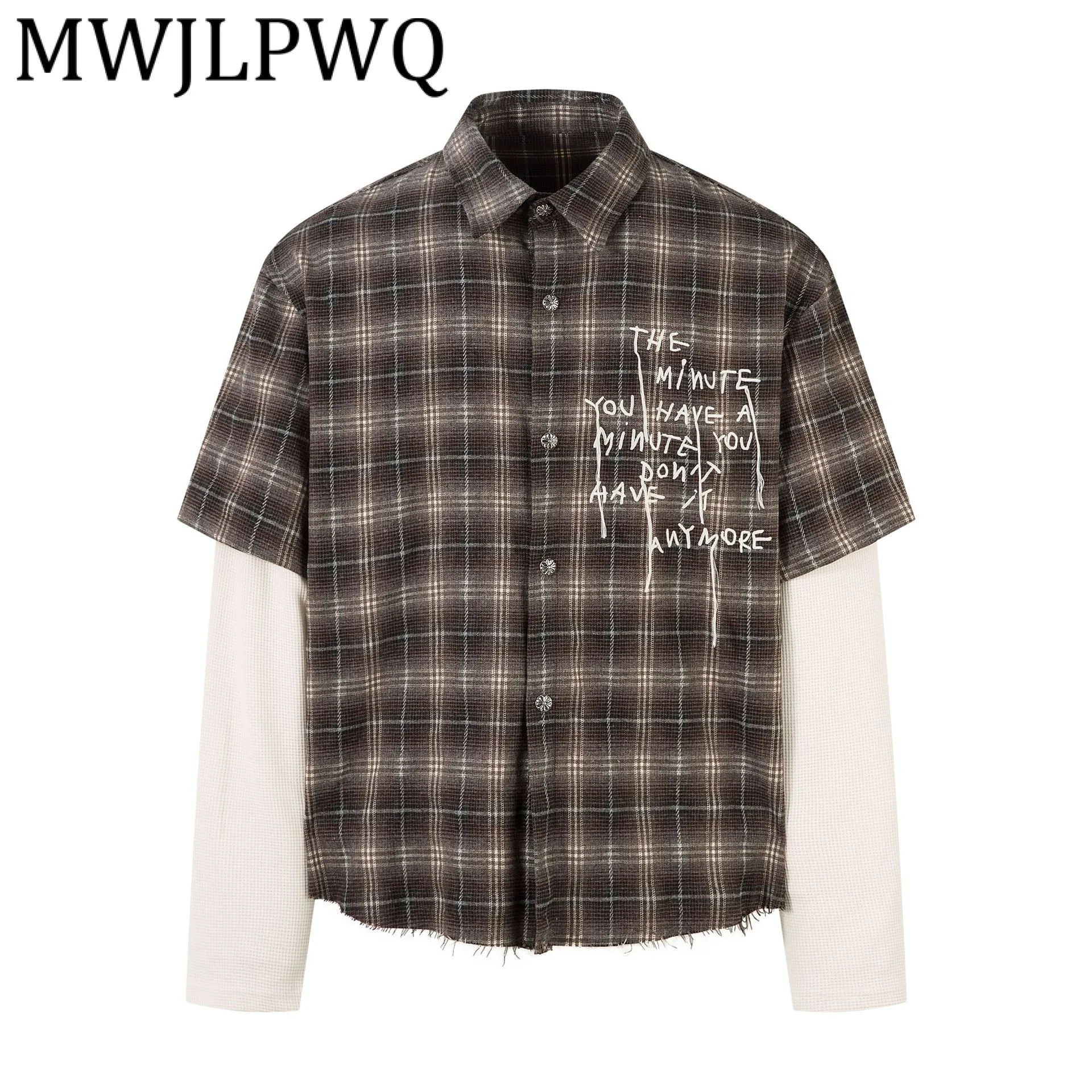 MWJLPWQ 2025 American Autumn Fake Two-Piece Male Shirt New Fashion High Street Loose Long Sleeve Lapel Printed Casual Tops 21529
MWJLPWQ 2025 American Autumn Fake Two-Piece Male Shirt New Fashion High Street Loose Long Sleeve Lapel Printed Casual Tops 21529