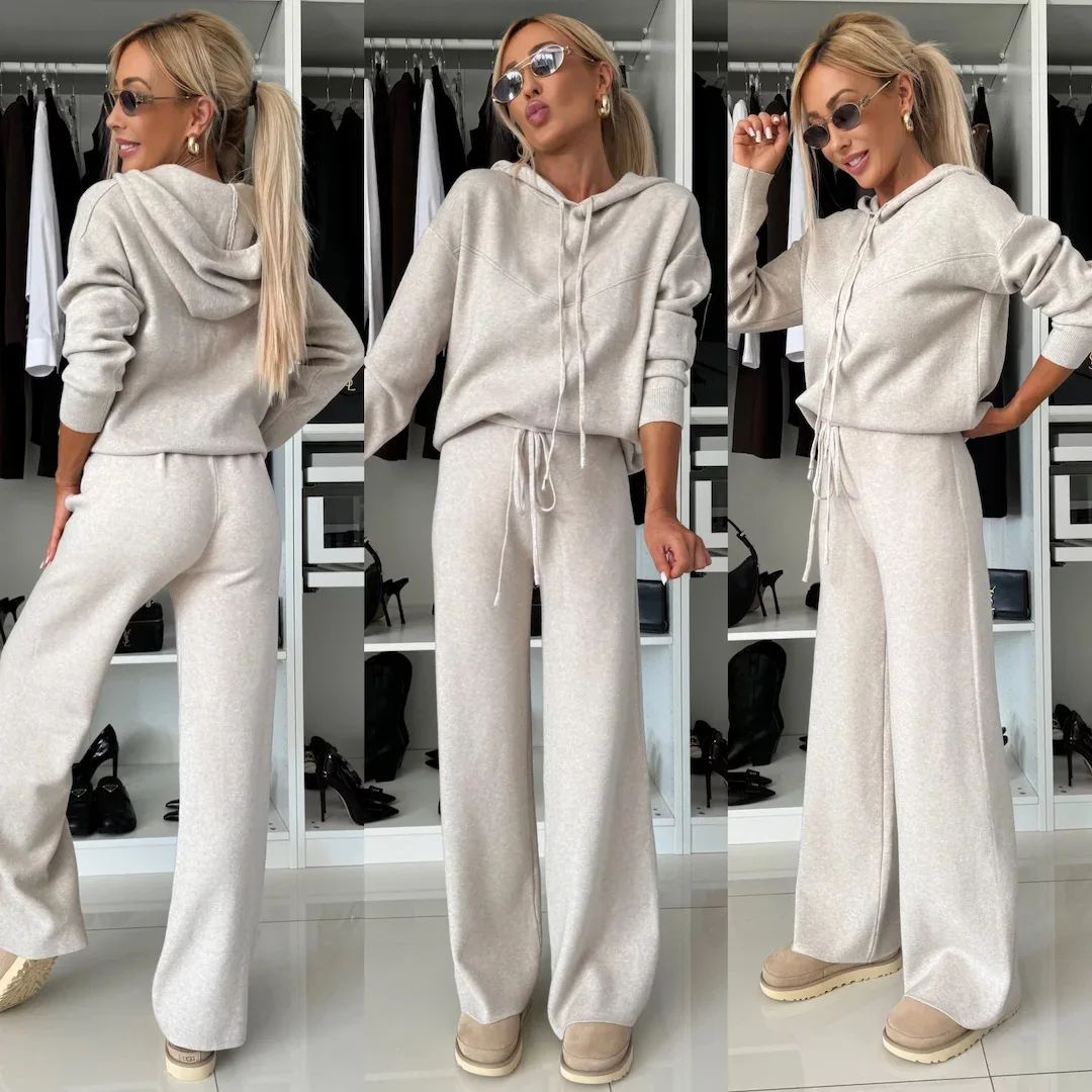 Casual Oversized Set Hooded Long Sleeve Loose Fit Set Drawstring Wide Leg Cozy Tracksuit Women Matching Two Piece Lounge Set
Casual Oversized Set Hooded Long Sleeve Loose Fit Set Drawstring Wide Leg Cozy Tracksuit Women Matching Two Piece Lounge Set