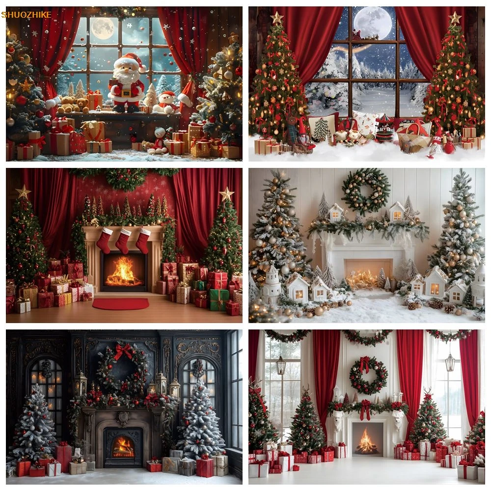 Christmas Backdrop Fireplace Gifts Window Interior Baby Kids Portrait Family Xmas Party Photography Background Decor Photostudio
Christmas Backdrop Fireplace Gifts Window Interior Baby Kids Portrait Family Xmas Party Photography Background Decor Photostudio