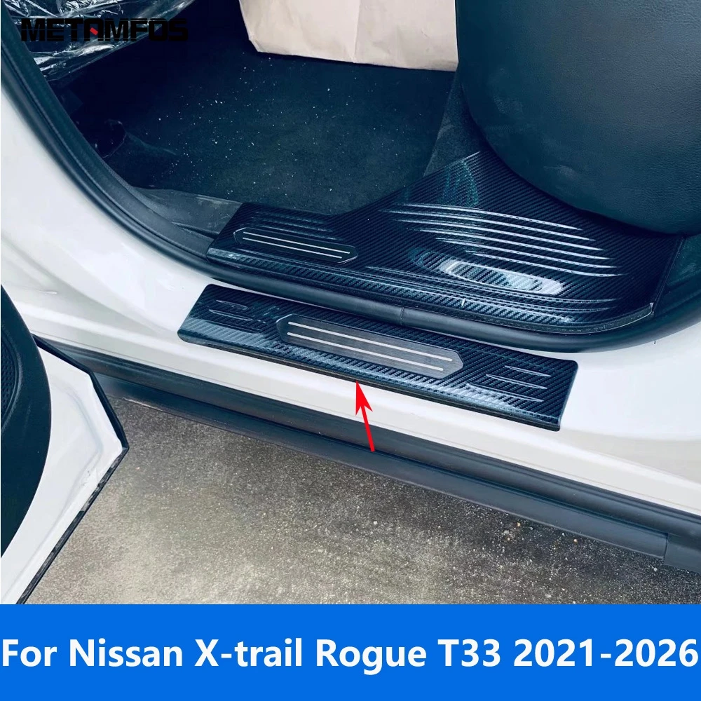 Защитные накладки на пороги из нержавеющей стали для Nissan X-Trail (T33) 2021-2026 – аксессуары для защиты от царапин и улучшения впечатления при входе
Защитные накладки на пороги из нержавеющей стали для Nissan X-Trail (T33) 2021-2026 – аксессуары для защиты от царапин и улучшения впечатления при входе