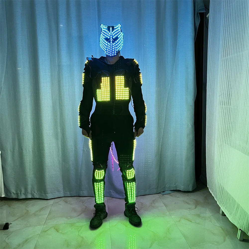 RGB LED Light Robot Costumes, Cool Clothes, Lighting Dance, Luminous Ballet Dancing Skirts, Wedding Party Outfit, Jacket, Gloves
RGB LED Light Robot Costumes, Cool Clothes, Lighting Dance, Luminous Ballet Dancing Skirts, Wedding Party Outfit, Jacket, Gloves