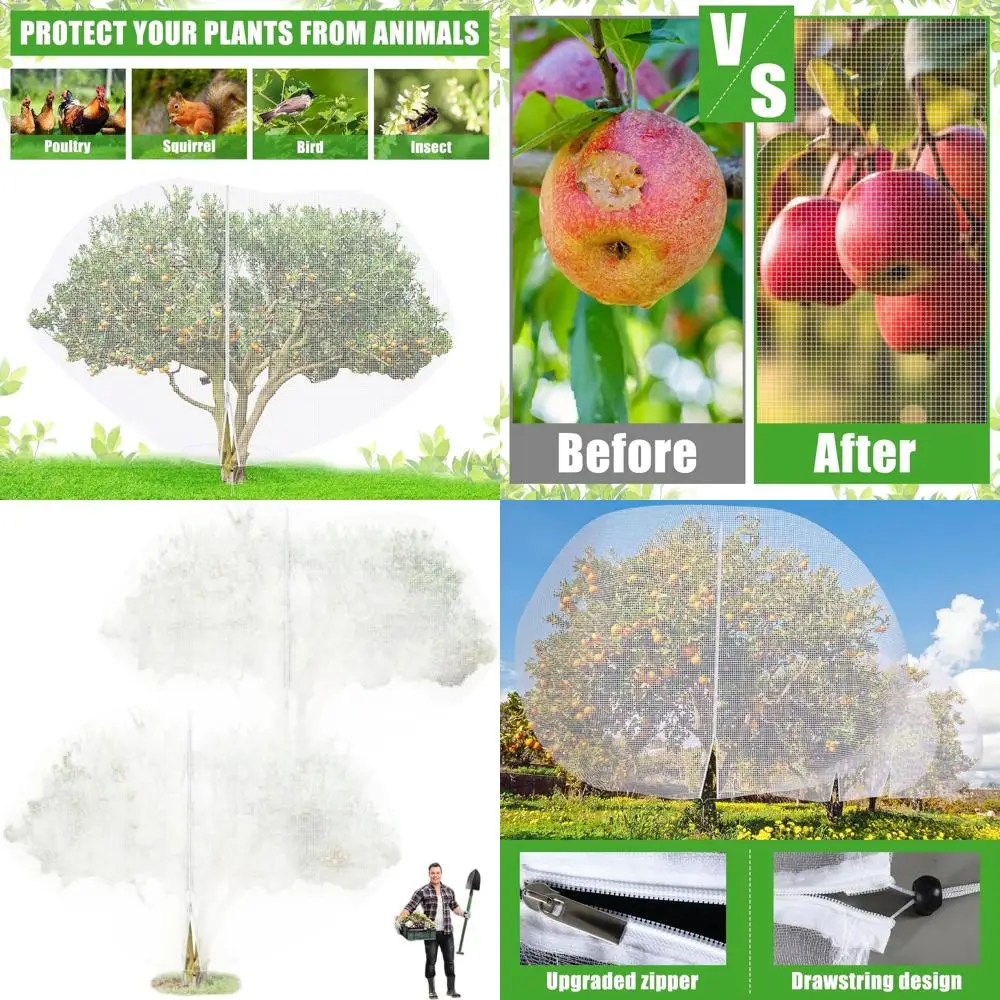 2 упаковки больших сетчатых мешков для фруктовых деревьев 15x15 дюймов с молнией для защиты садовых растений от насекомых и жуков
2 упаковки больших сетчатых мешков для фруктовых деревьев 15x15 дюймов с молнией для защиты садовых растений от насекомых и жуков