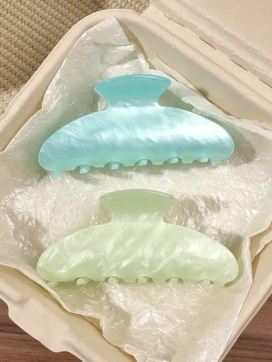 2pcs Minimalist Half-Circular Shiny Marble Hair Claws For Women Everyday Wear
2pcs Minimalist Half-Circular Shiny Marble Hair Claws For Women Everyday Wear