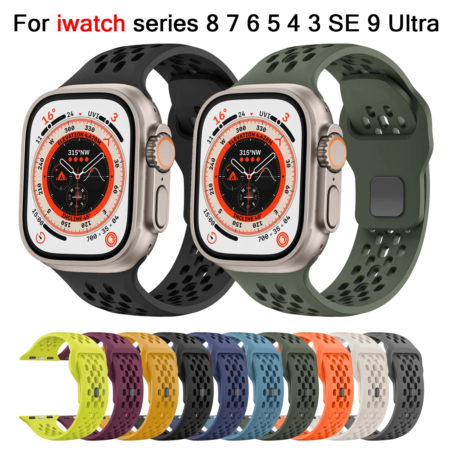 Breathable Strap For Apple Watch Band 44mm 49mm 45mm 40mm 38mm 41mm 42mm correa sports bracelet iwatch series 8 SE 7 6 5 9 Ultra
Breathable Strap For Apple Watch Band 44mm 49mm 45mm 40mm 38mm 41mm 42mm correa sports bracelet iwatch series 8 SE 7 6 5 9 Ultra