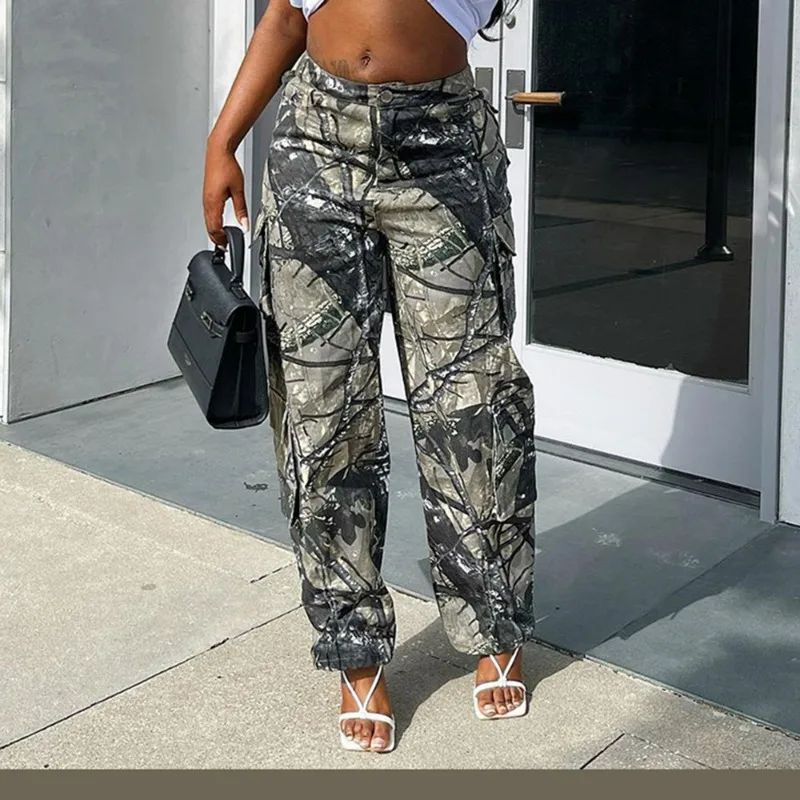 Camouflage Pocket Cargo Pants Women Streetwear 2023 Autumn New Sexy Loose Casual Zipper High Waist Straight Leg Trousers
Camouflage Pocket Cargo Pants Women Streetwear 2023 Autumn New Sexy Loose Casual Zipper High Waist Straight Leg Trousers