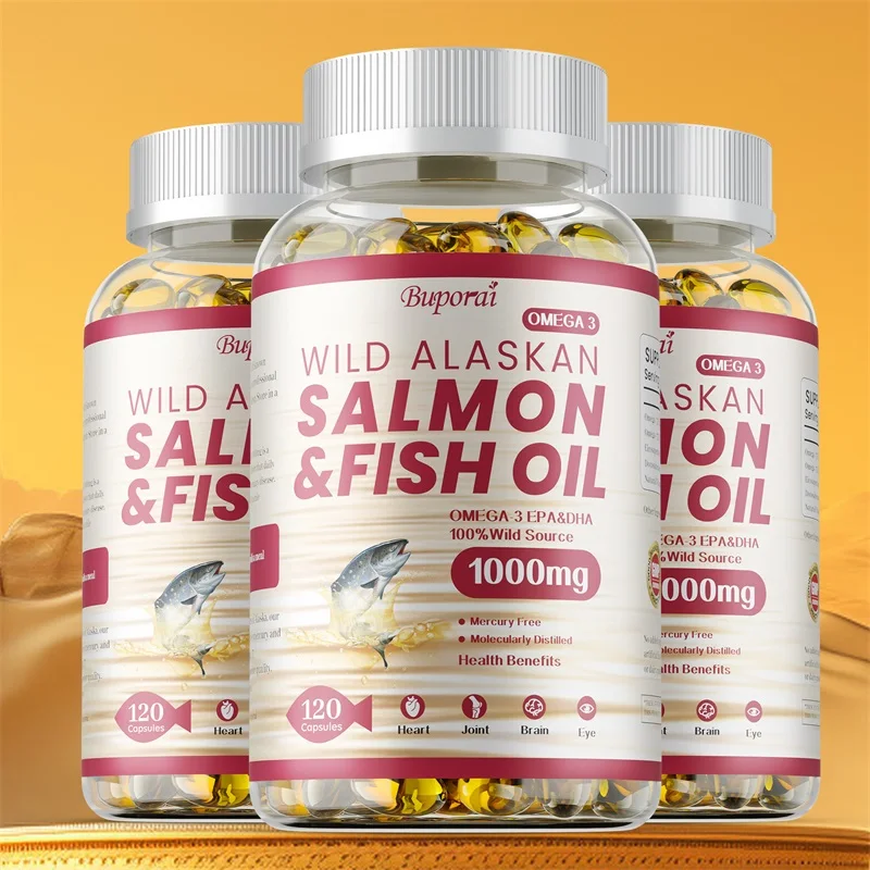Salmon Fish Oil - Supports Brain and Nervous System, Cardiovascular and Skin Health, Antioxidant, Memory Enhancement
Salmon Fish Oil - Supports Brain and Nervous System, Cardiovascular and Skin Health, Antioxidant, Memory Enhancement